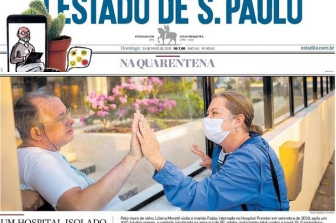 Quarentena Solidária aparece na capa do jornal O Estado de S. Paulo